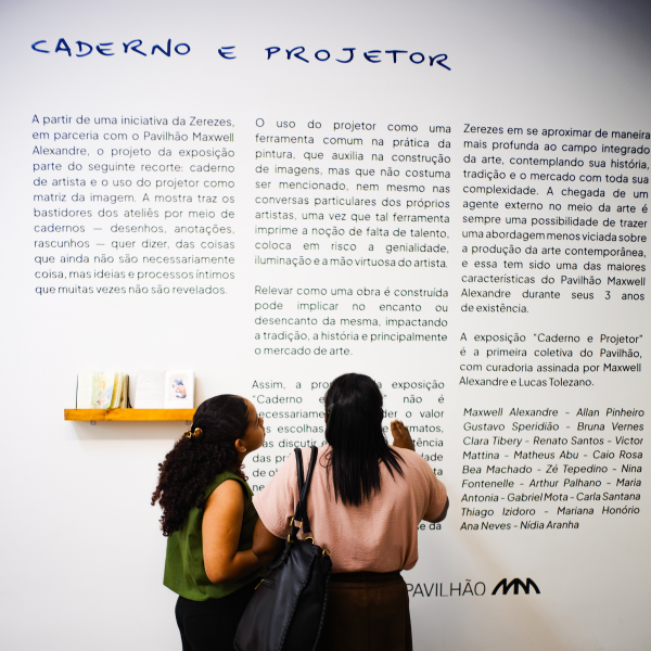 Zerezes e Maxwell Alexandre colocaram os bastidores da arte no centro de exposição
