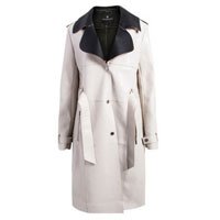 casaco couro trench coat